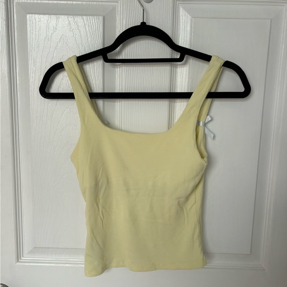 Edikted Yellow Lola Bow Rib Tank Size: Small - Picture 3 of 4